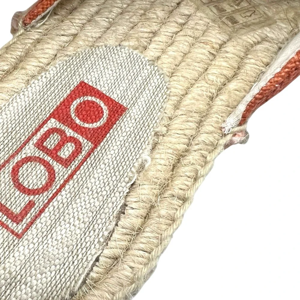 Lobo Spain Burnt Orange‎ Linen Espadrille Mules Slip On Shoes Womens 8.5